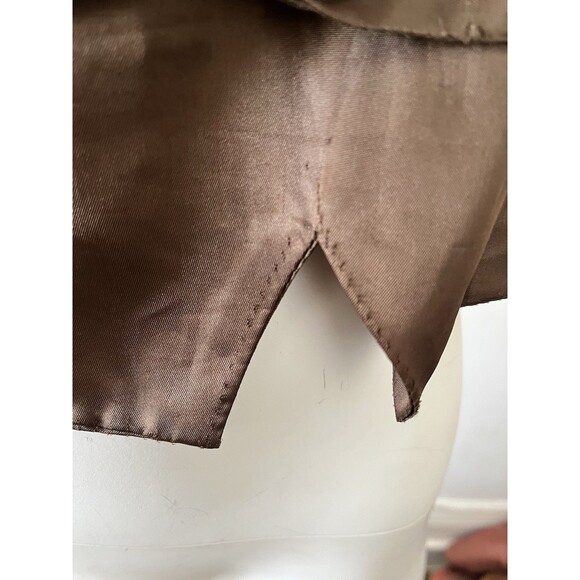 Pierre Balmain Paris Olive Green Rustic Distresssd Leather Vest Size 2 w/flaws - Picture 6 of 11